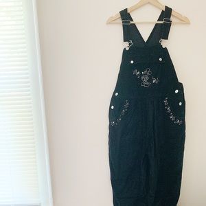 Vintage Black Velvet Disney Overalls